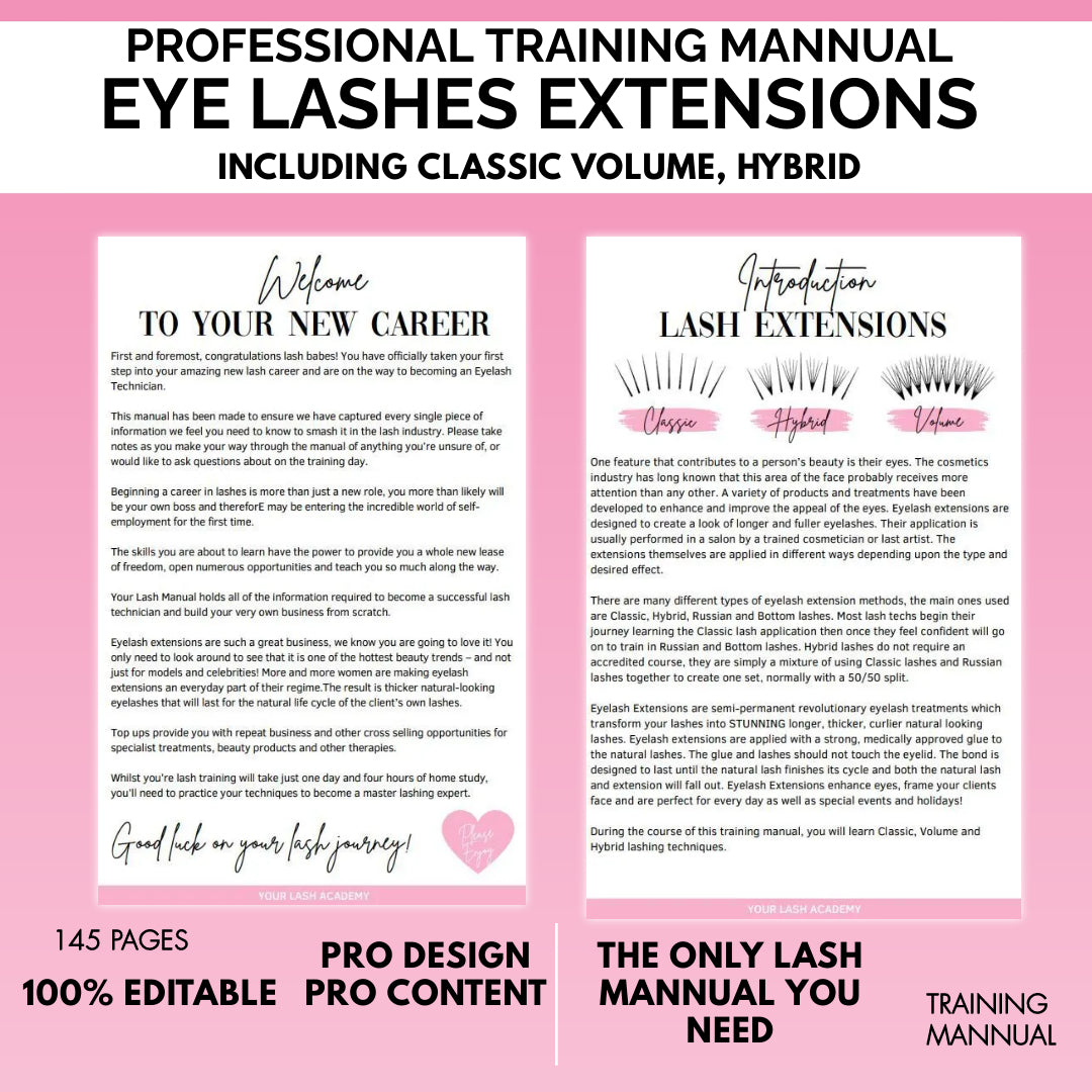 Eyelash Extension Course (Ebook) + Bonus